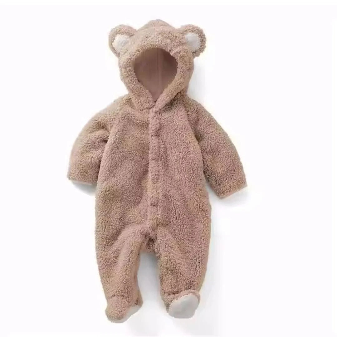 Hooded Infant Onesie with Ears - Cozy Pajamas