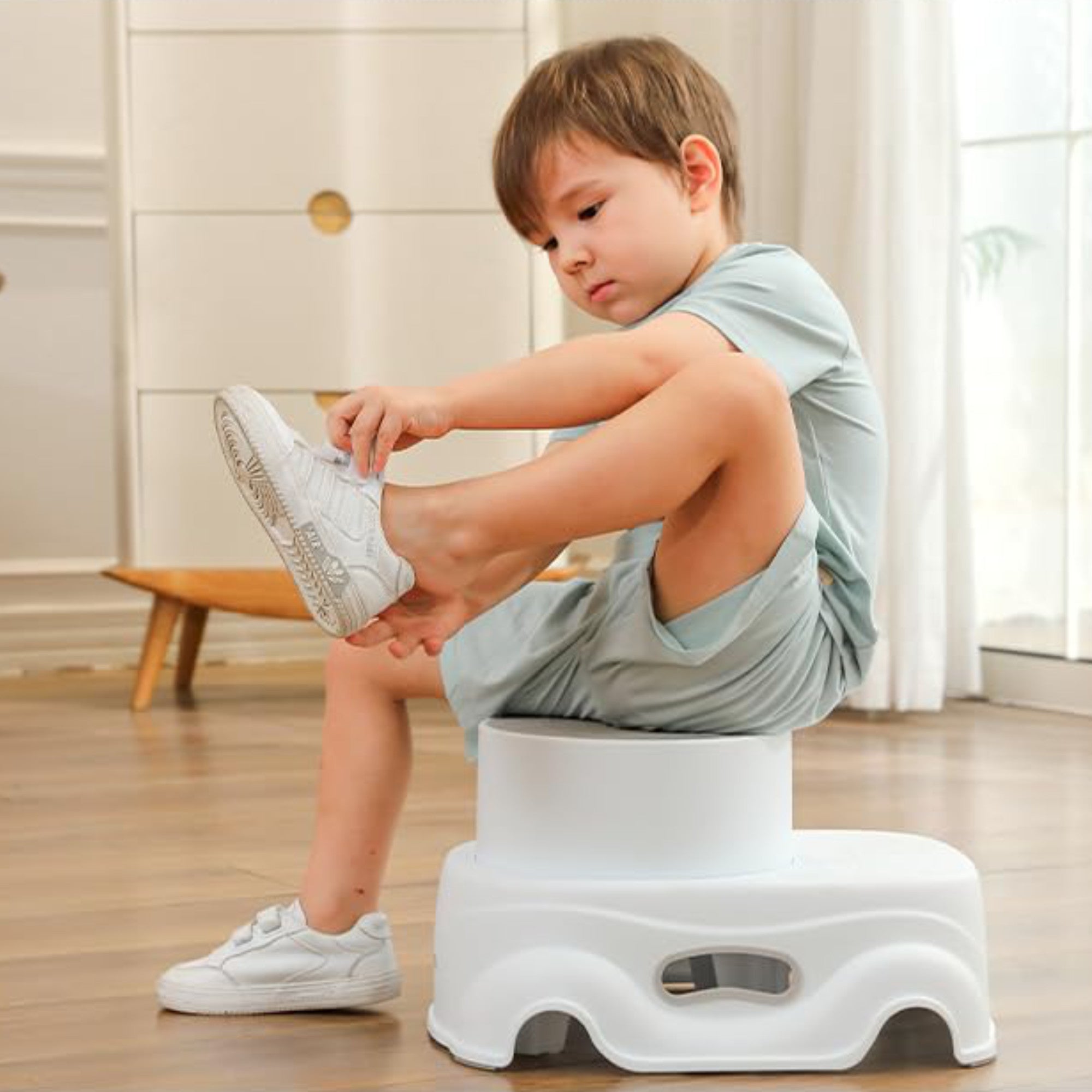 2-Step Padded Step Stool for Kids