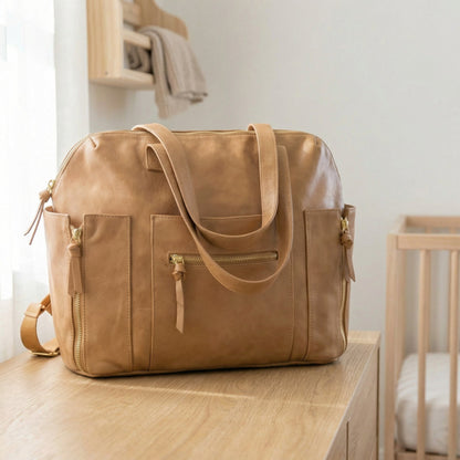 Leather Diaper Backpack