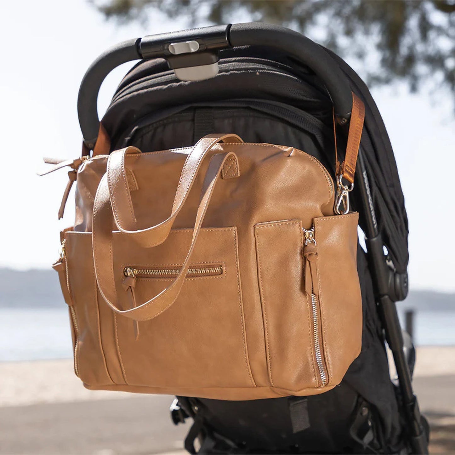 Leather Diaper Backpack