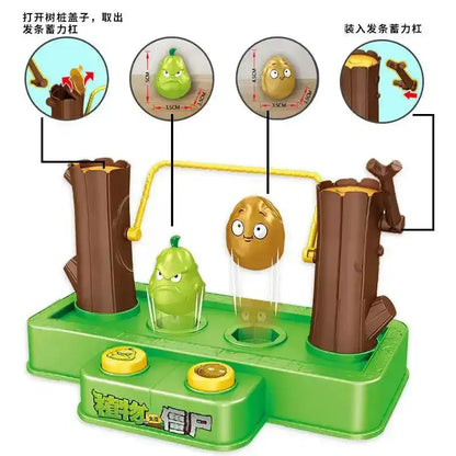 WEIQUEEN Plants Vs. Zombies Fingertip Press Jump Rope Plant Squash Tall-nut Toys Parent-child Interactive Toys for Boys and Girls Gifts