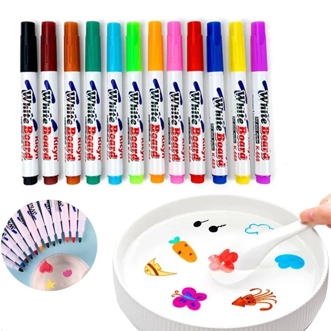 Floating Drawing Magic Markers for Kids – 12-Piece Set