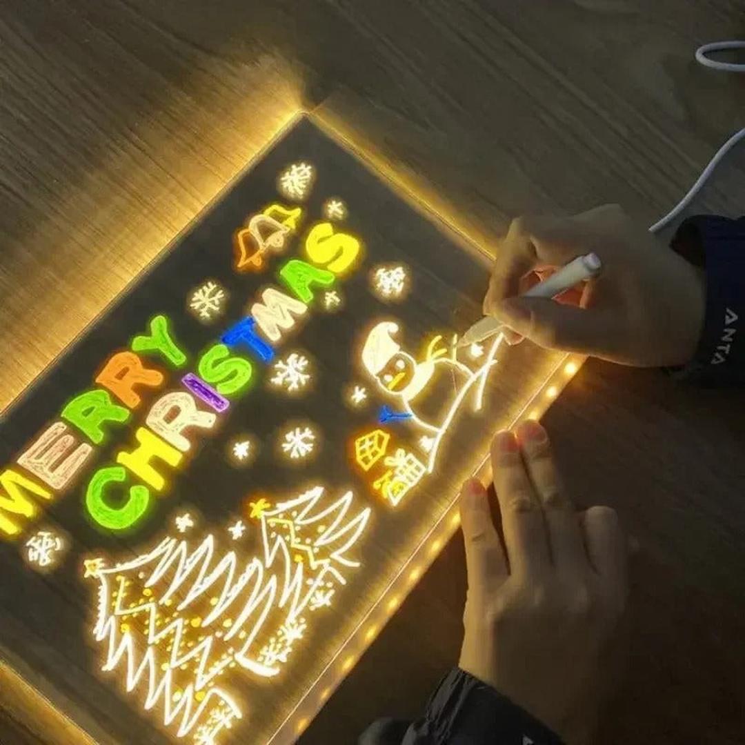 Glow-in-the-Dark LED Drawing Board – Fun Creative Art and Writing Tool for Kids