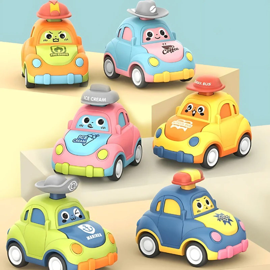 Collection of Autonomous Cars with Automatic Bump-and-Go Functionality