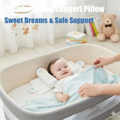 WEIQUEEN Adjustable Baby Head Shaping Pillow - Organic Cotton Anti-Flat Head Syndrome Cushion - Side Sleeper Support for Newborns 0-12 Months