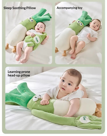 WEIQUEEN Scallion Baby Co-Sleeping Doll - Realistic Rhythmic Patting Companion for Newborn Sleep & Comfort