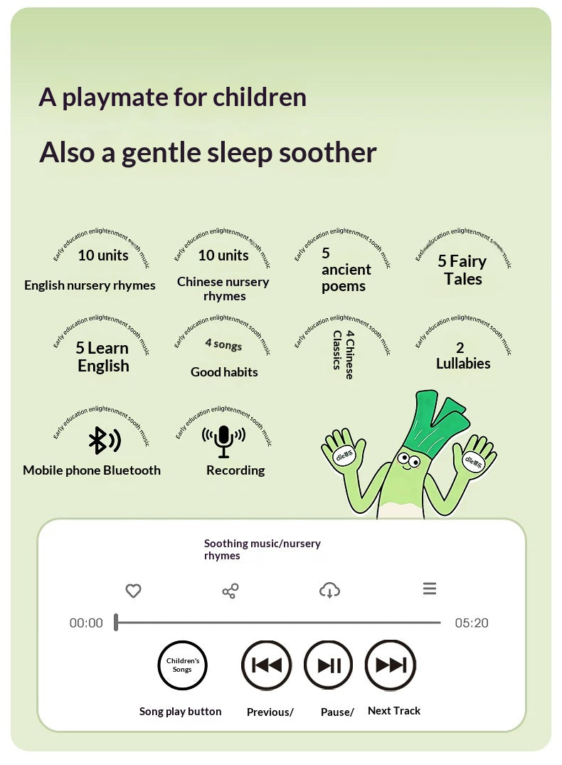 Scallion Baby Co-Sleeping Doll - Realistic Rhythmic Patting Companion for Newborn Sleep & Comfort