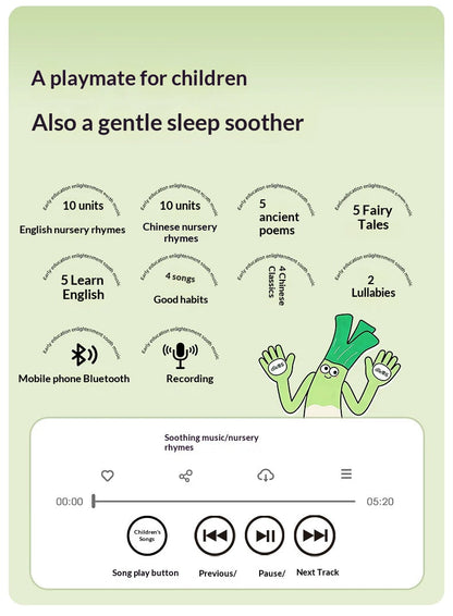 WEIQUEEN Scallion Baby Co-Sleeping Doll - Realistic Rhythmic Patting Companion for Newborn Sleep & Comfort