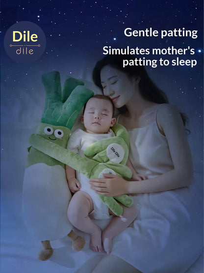 WEIQUEEN Scallion Baby Co-Sleeping Doll - Realistic Rhythmic Patting Companion for Newborn Sleep & Comfort