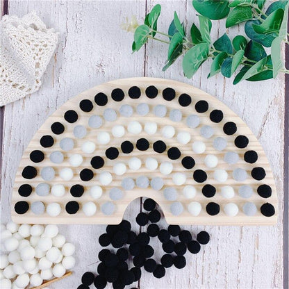 Montessori Pom Pom Rainbow Board