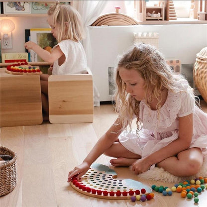 Montessori Pom Pom Rainbow Board
