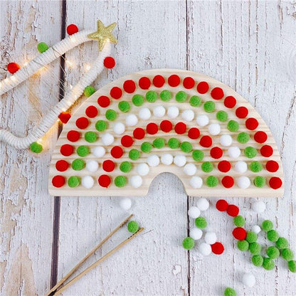 Montessori Pom Pom Rainbow Board