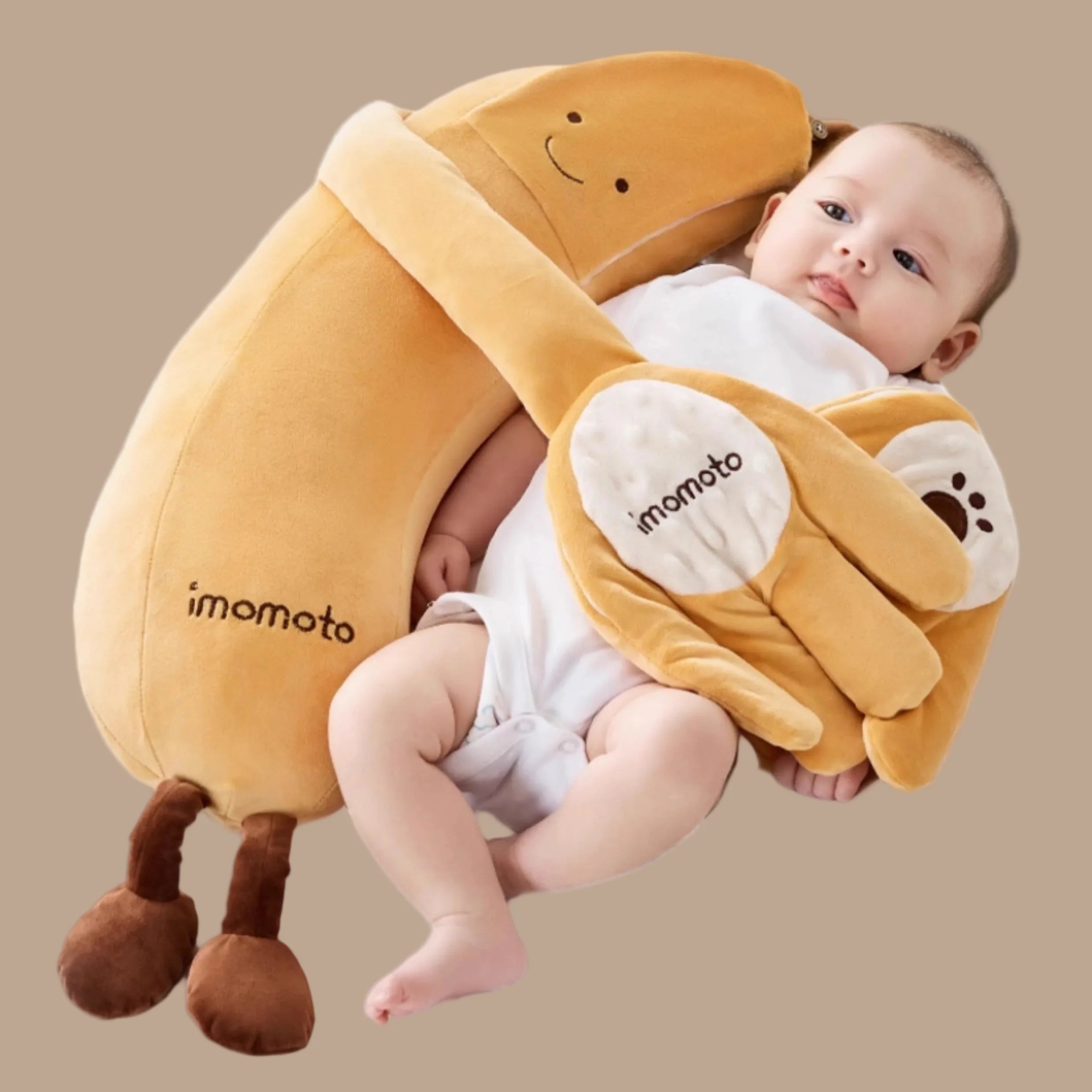 WEIQUEEN  Baby Banana Teether - Safe Silicone Teething Toy for Infants 0-12 Months moon