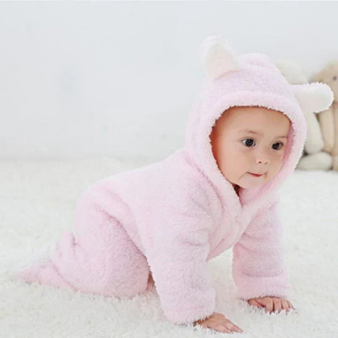 Hooded Infant Onesie with Ears - Cozy Pajamas
