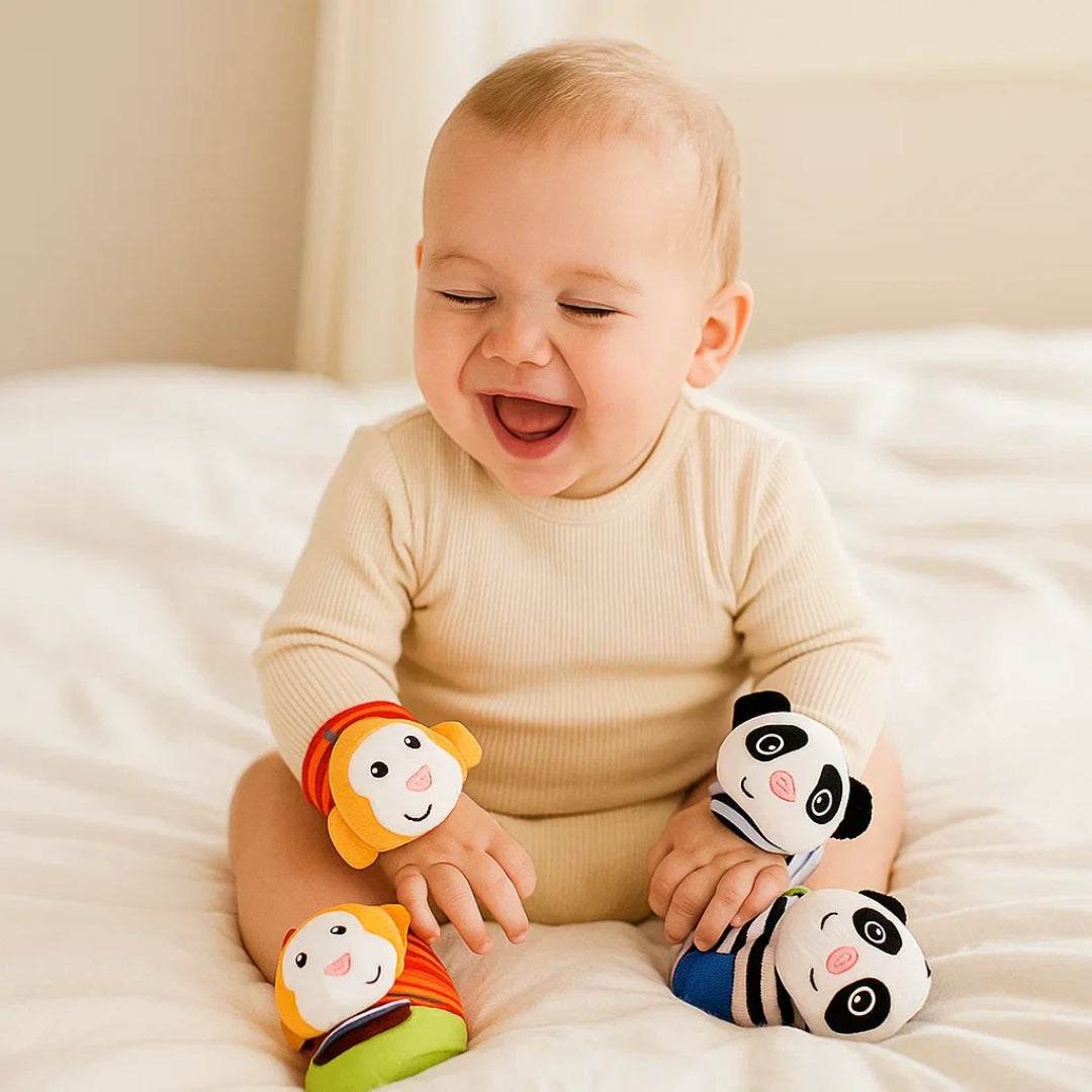 Soft Sensory Wrist Rattles and Socks Set