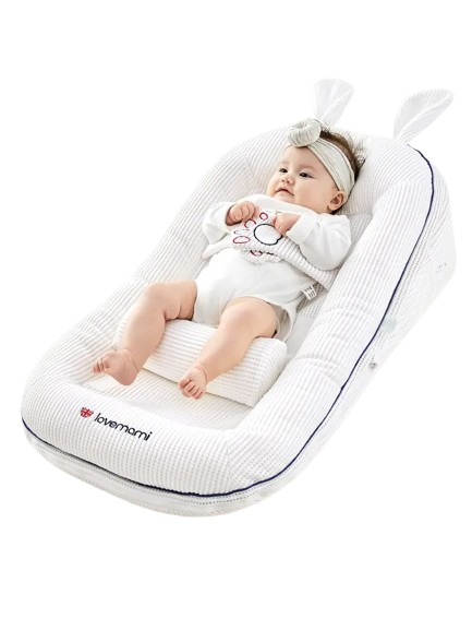 Premium Baby Crib with Safety Rails - Convertible Infant Bed for Nursery