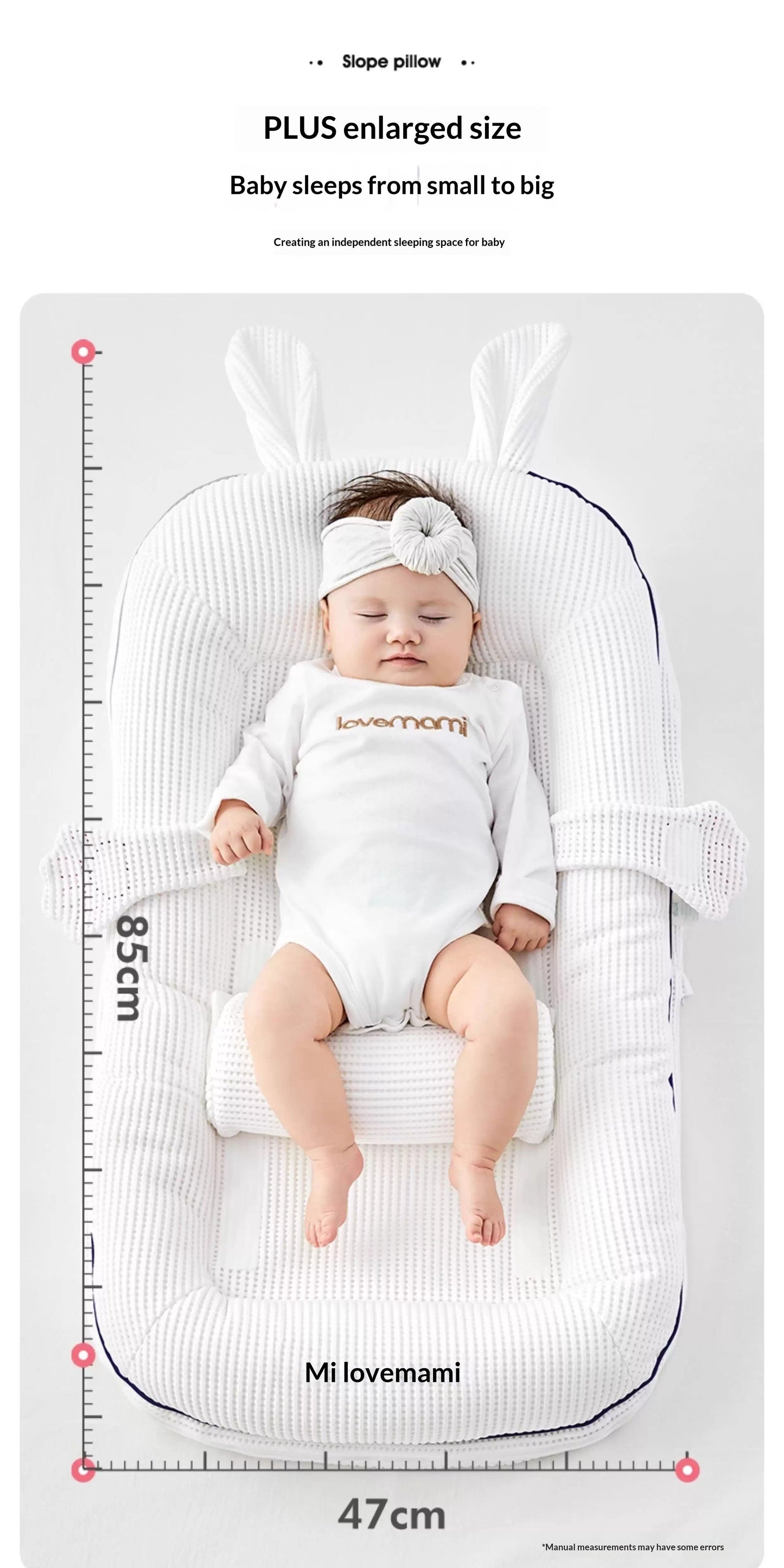 Premium Baby Crib with Safety Rails - Convertible Infant Bed for Nursery