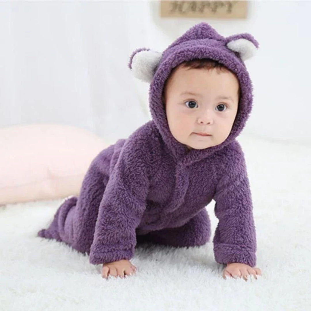Hooded Infant Onesie with Ears - Cozy Pajamas