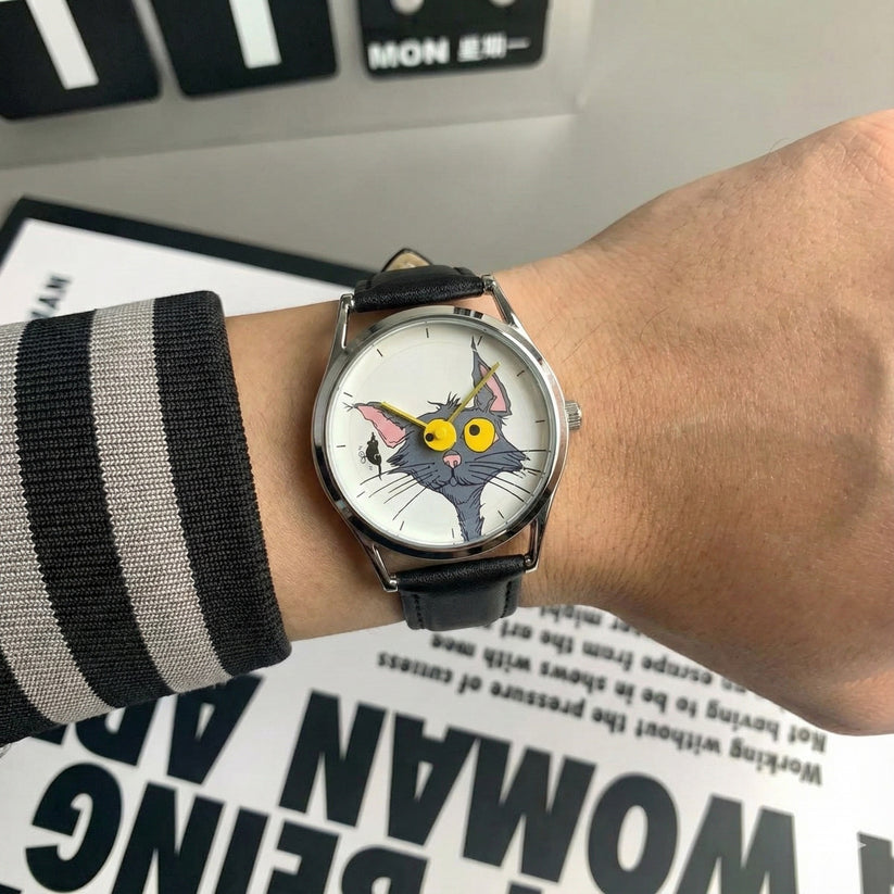 Mouse and Cat Funny Watch eye catching