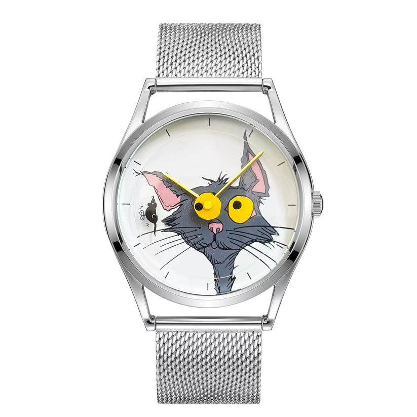 Mouse and Cat Funny Watch eye catching