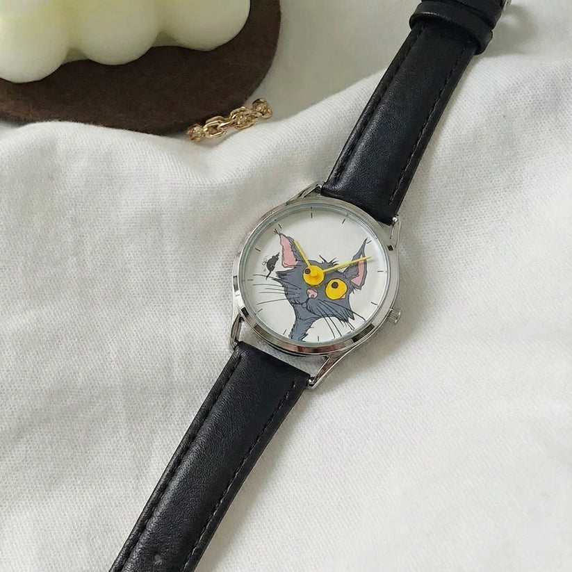 Mouse and Cat Funny Watch eye catching