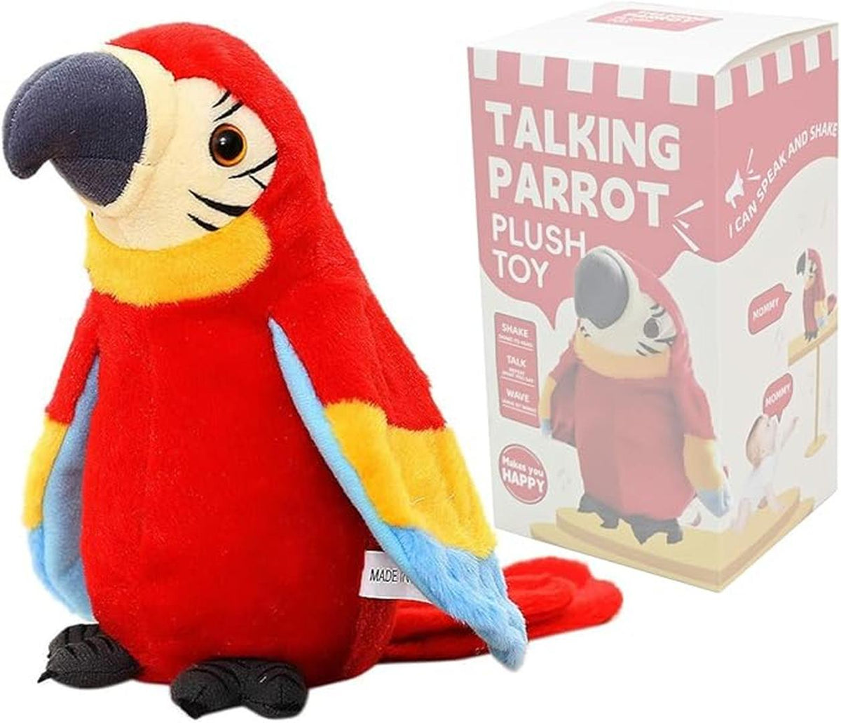 Voice-Repeating Plush Talking Parrot Toy