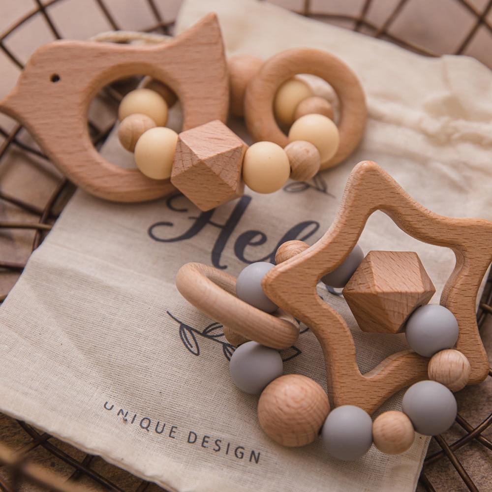Silicone and Wood Teether