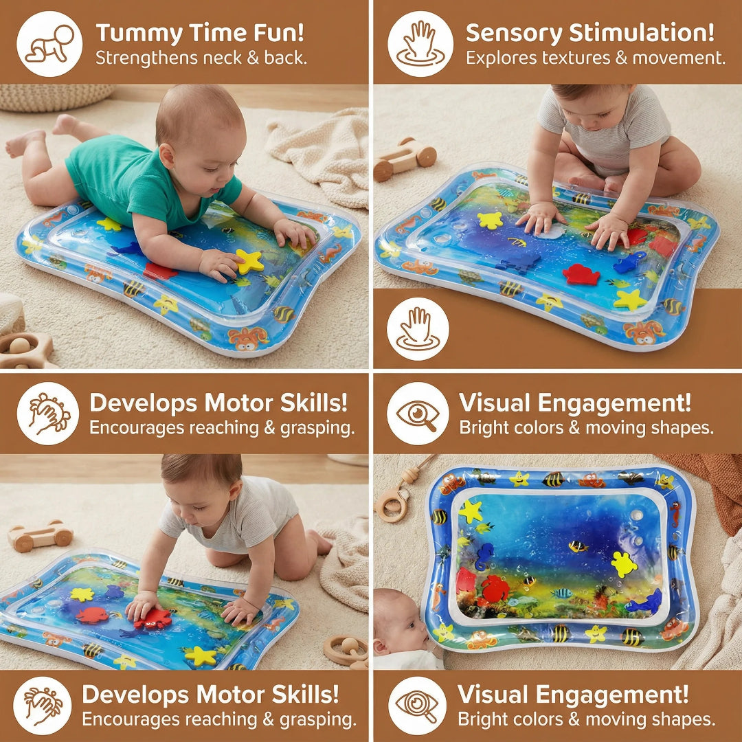 Water Play Mat: Sensory Toy for Tummy Time Fun