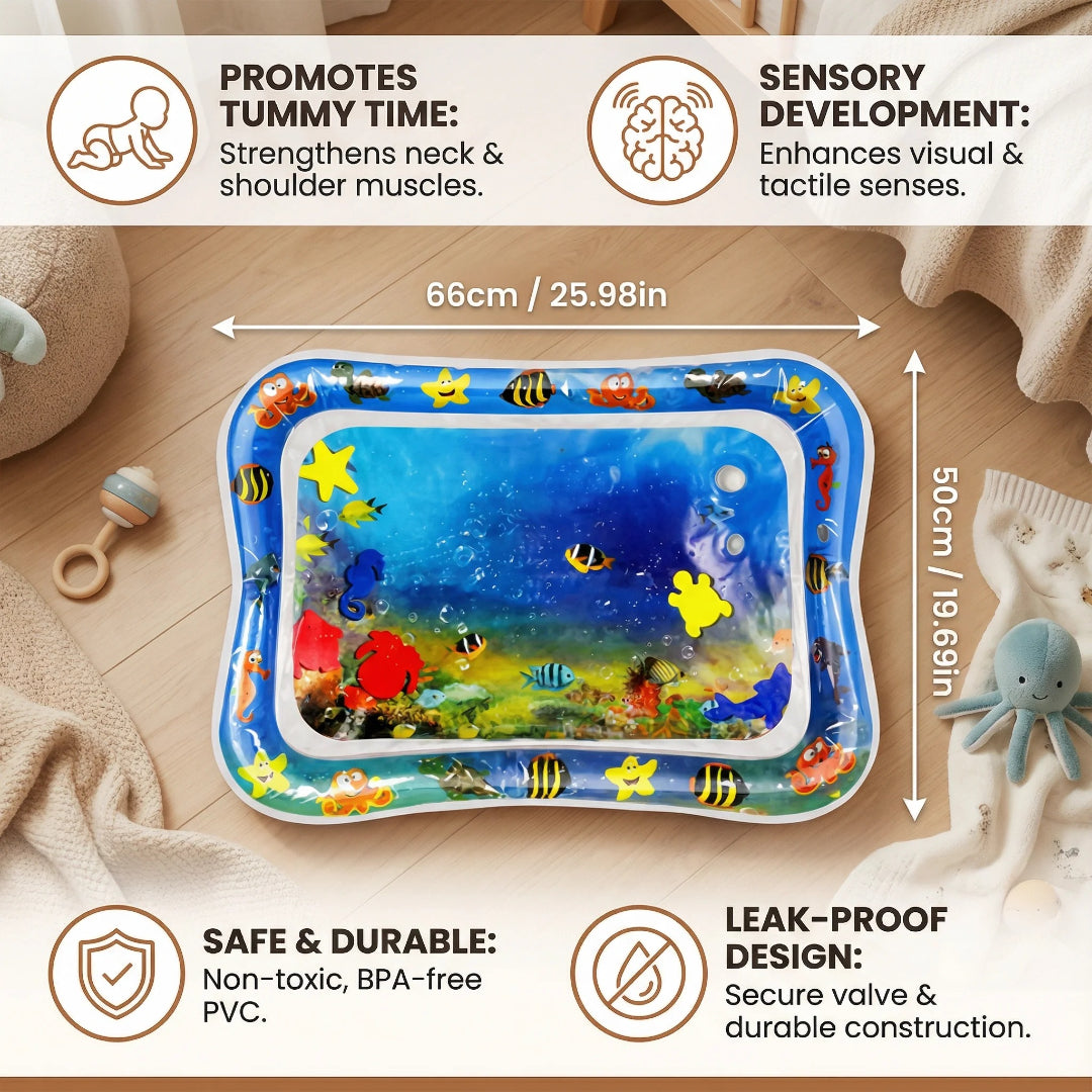 Water Play Mat: Sensory Toy for Tummy Time Fun