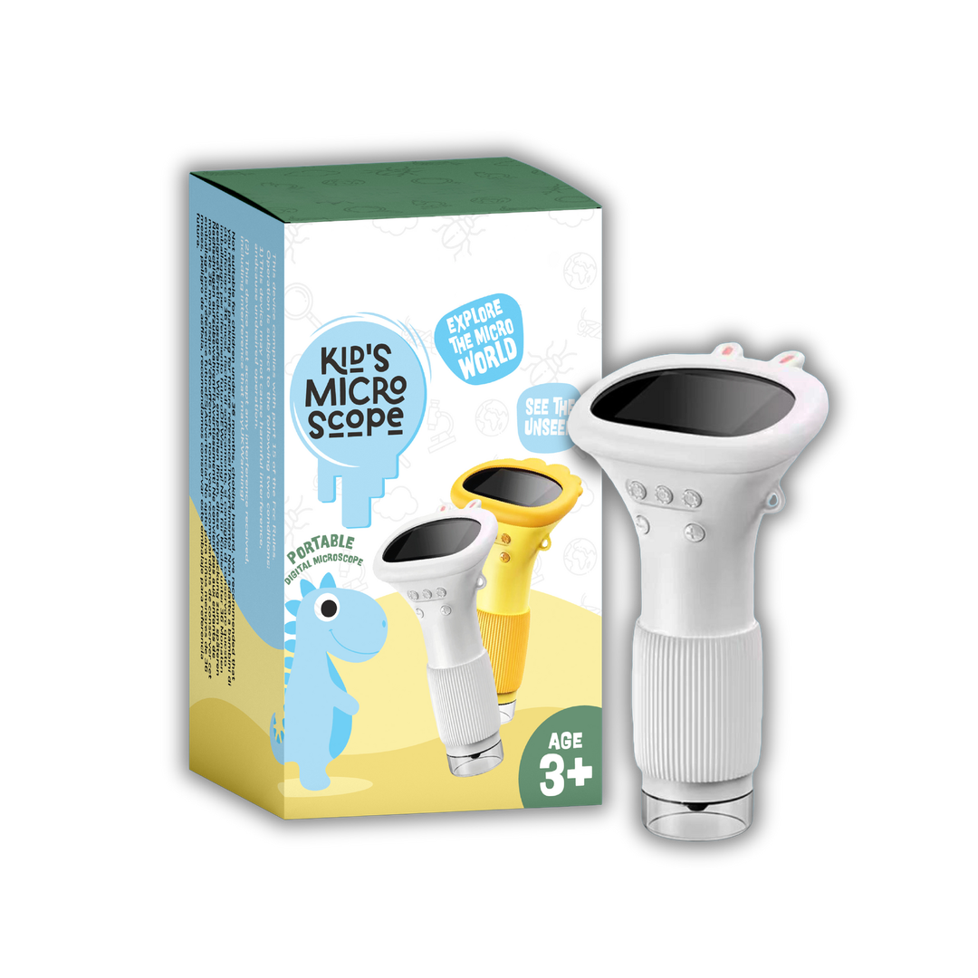 Portable Kids' Digital Microscope with Built-in Display