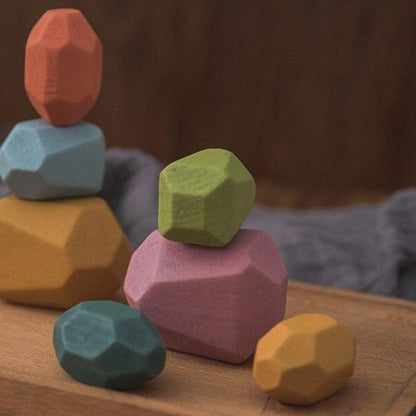 Wooden Colourful Building Stones